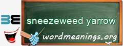 WordMeaning blackboard for sneezeweed yarrow